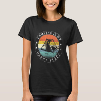 T-shirt Camping Est Mon Endroit Le Plus Heureux Copain De