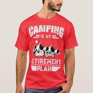 T-shirt Camping est mon plan de retraite Vinta camping été