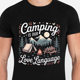 T-shirt Camping est notre langue d'amour - Amateur de natu