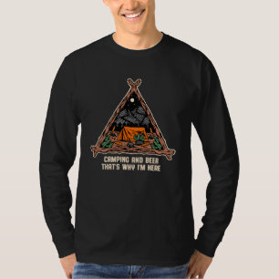 T-shirt Camping et Bière C'est Pourquoi Campeur Boit Camp 