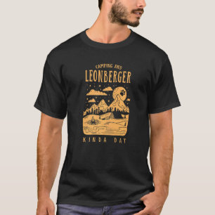 T-shirt Camping Et Leonberger Kinda Jour Chien Lion
