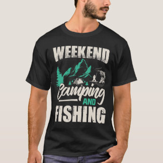 T-shirt camping et pêche week-end