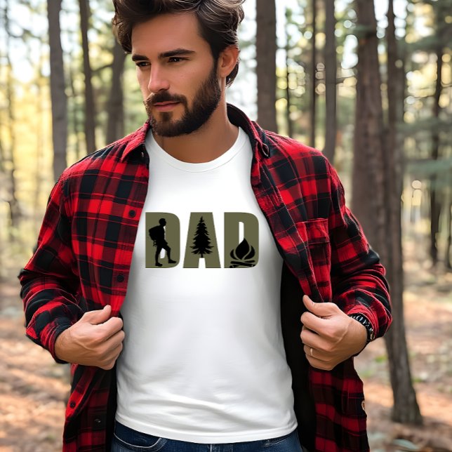 T-shirt Camping et père de randonneur randonnée (Créateur téléchargé)