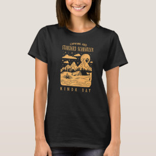T-shirt Camping Et Standard Schnauzer Kinda Day Mittelsch