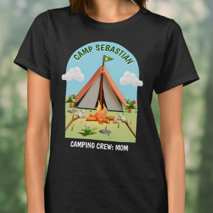 T-shirt Camping extérieur Camping Équipage maman fête d'an