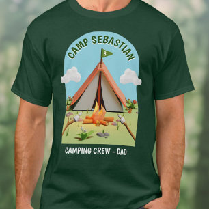 T-shirt Camping extérieur Équipage de camping papa fête d'