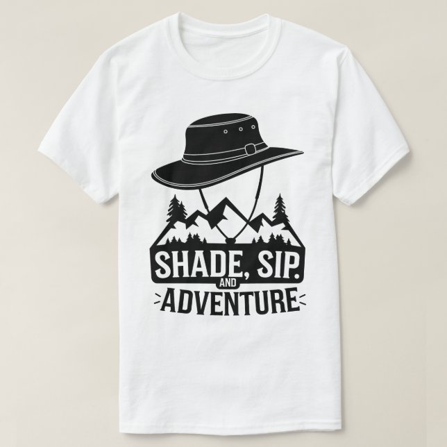 T-shirt Camping extérieur Montagnes Casquettes Aventure Ar (Design devant)