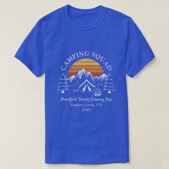 T-shirt Camping Familial Vacances Personnalisé Corresponda (Design devant)