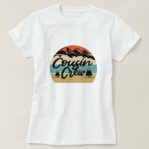 T-shirt Camping familial vintage Matching Crew