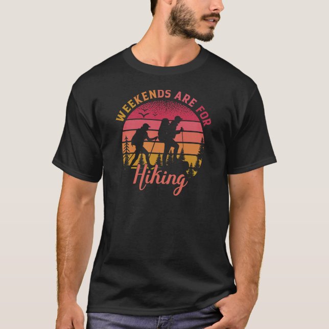 T-shirt camping feu montagnes wanderlust, randonnée (Devant)