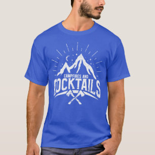 T-shirt Camping Feux de camping et cocktails 1
