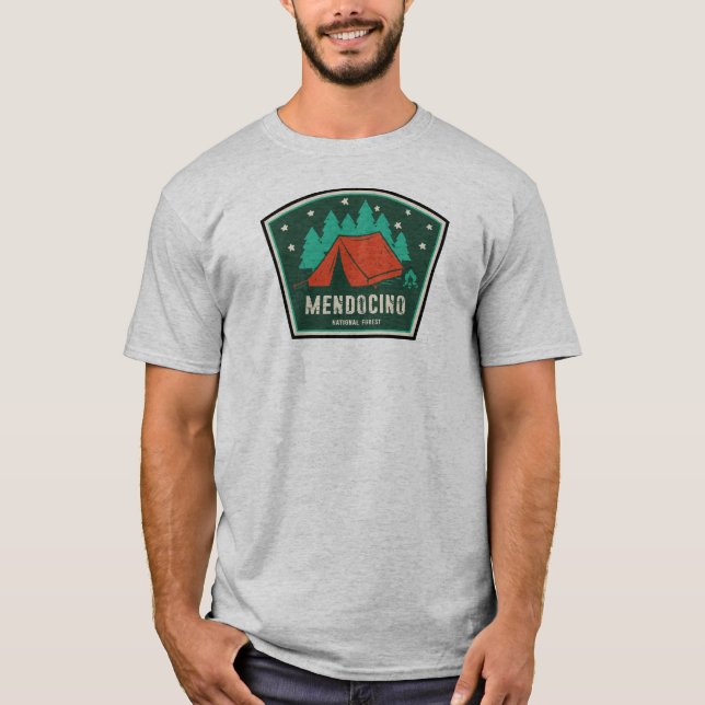 T-shirt Camping forestier national de Mendocino (Devant)