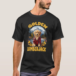 T-shirt Camping Golden Lumberjack - Dog Mama de Golden Ret