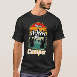 T-shirt Camping Happy Camper Hommes Femmes Rétro 70s 80s