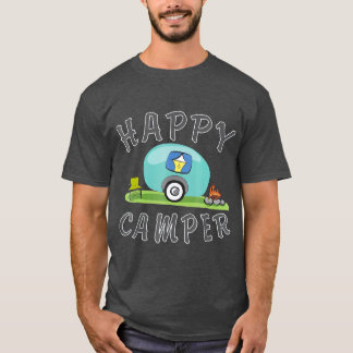 T-shirt Camping Happy Camping Trailer Camper