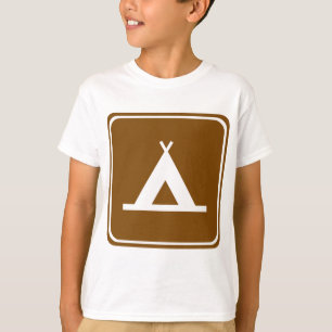 T-shirt Camping Highway Sign