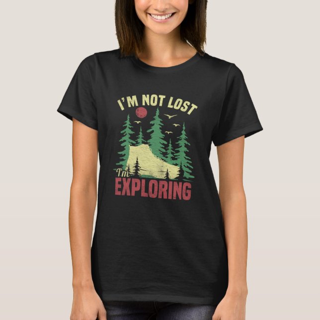 T-shirt Camping Im Pas Perdu Je Explore Randonnée Pour Hom (Devant)