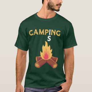T-shirt Camping is fire friends