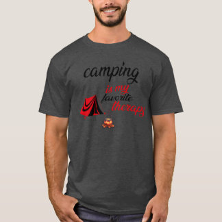 T-shirt camping is my favorite therapy retro