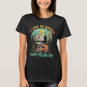 T-shirt Camping J'adore Brancher Je déteste Sortir la Cara