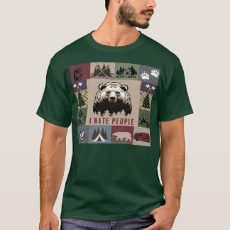 T-shirt Camping Je déteste les gens
