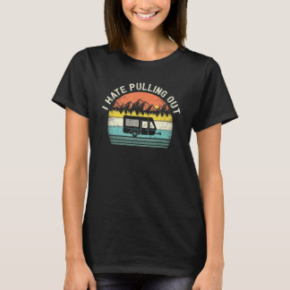 T-shirt Camping Je Déteste Sortir Camper Vintage Voyage T