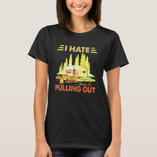 T-shirt Camping Je déteste sortir la caravane rétro Carava