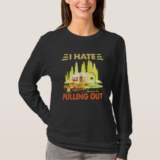T-shirt Camping Je déteste sortir la caravane rétro Carava