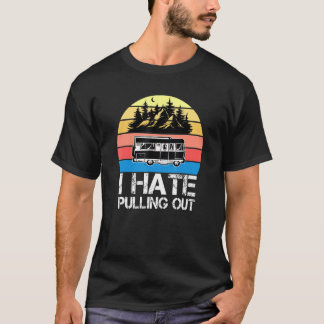 T-shirt Camping Je déteste sortir la caravane vintage T