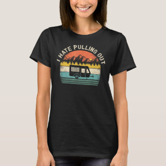 T-shirt Camping Je déteste sortir la caravane vintage T