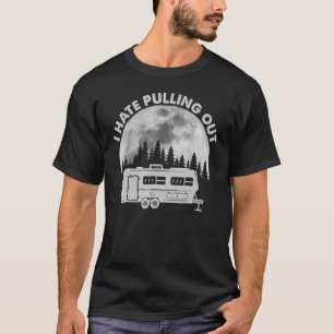 T-shirt Camping Je Déteste Sortir Retro Vintage Extérieur