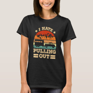 T-shirt Camping Je Déteste Sortir Retro Vintage Extérieur