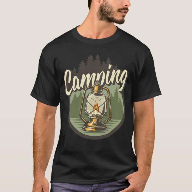 T-shirt CAMPING LIGHT vintage (Devant)