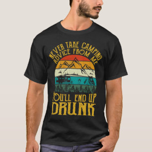 T-shirt Camping Lover Ne Prenez Jamais Les Conseils De Cam