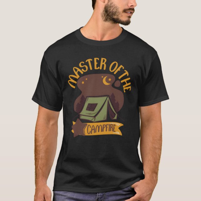 T-shirt Camping Master Ofhe Campfire Dad Camper Dad Summ f (Devant)