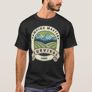 T-shirt Camping Masters Survival Lords vintage