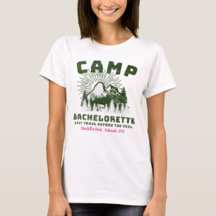 T-shirt Camping personnalisé Bachelorette Bridesmaid