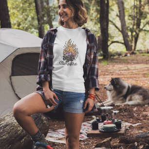 T-shirt Camping Rétro