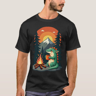 T-shirt Camping Rétro Axolotl Randonnée Sauvage Vintage