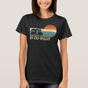 T-shirt Camping Rv Co-Pilote Motorhome Campervan Retro
