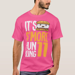 T-shirt Camping Smore 11E Anniversaire Marshmallow Camping