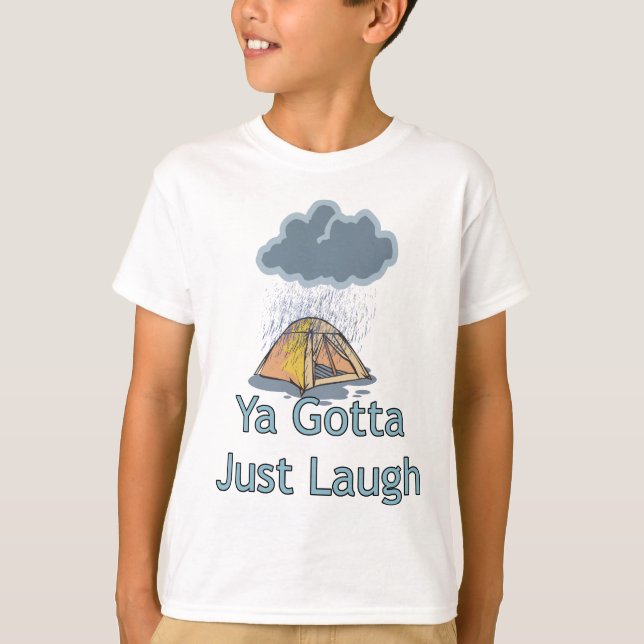 T-shirt Camping sous la pluie (Devant)