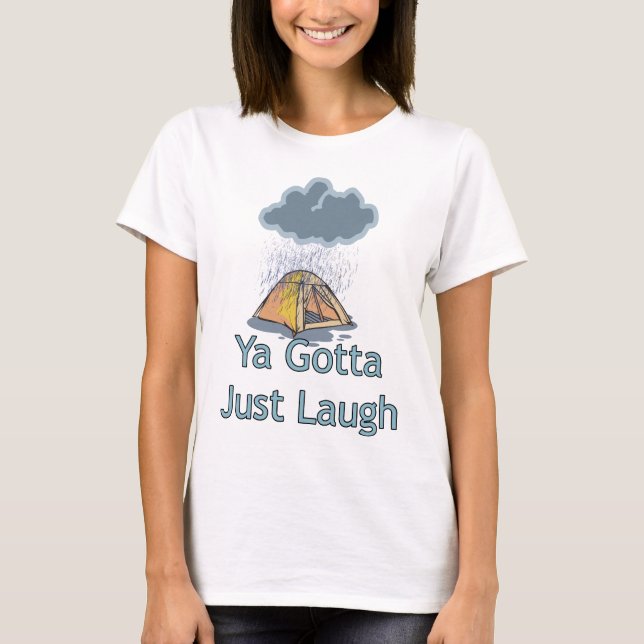T-shirt Camping sous la pluie (Devant)