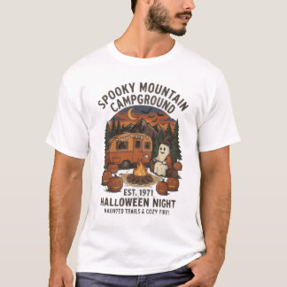 T-shirt Camping Spooky Mountain Fantôme Halloween