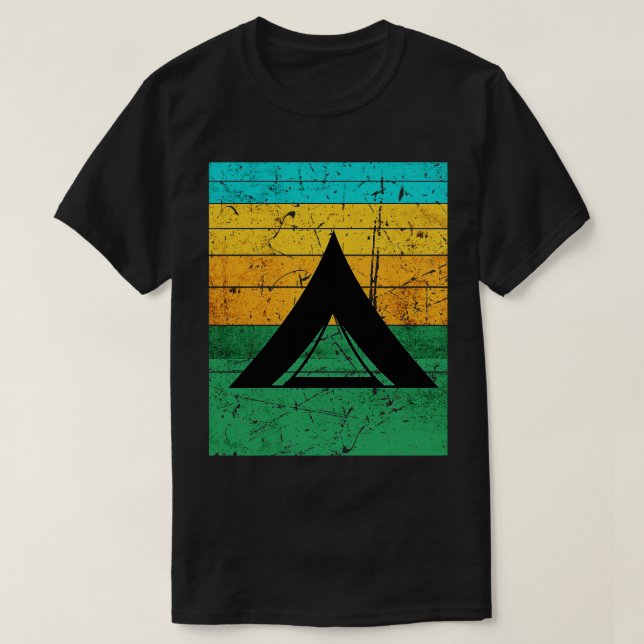 T-shirt Camping Tente Camping Retro 2 (Design devant)