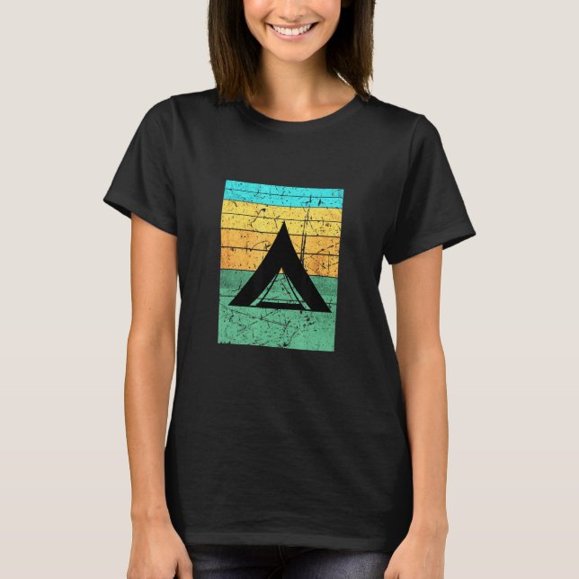 T-shirt Camping Tente Retro Camping (Devant)