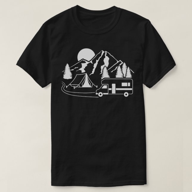 T-shirt Camping tente RV (Design devant)