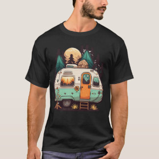 T-shirt Camping trailer vintage