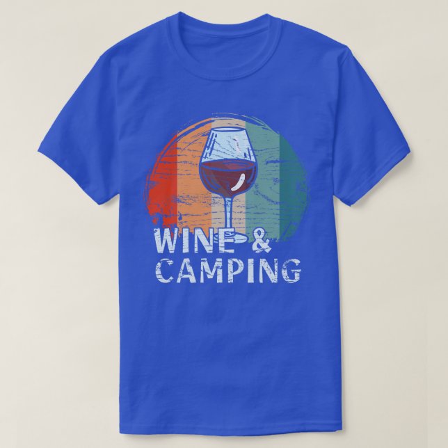 T-shirt Camping Vin à boire 5 (Design devant)