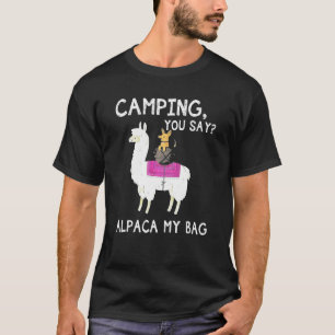 T-shirt Camping Vous Dites Alpaca Mon Sac Chien À Riding L
